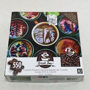 Karmin Ki Puzzle 2 Sided 550 Pcs Coffee Caffeine Cafe Jigsaw Challenge Difficult